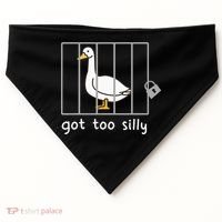 Funny Saying Duck Go To Silly Goose In Jail USA-Made Doggie Bandana thumb 0