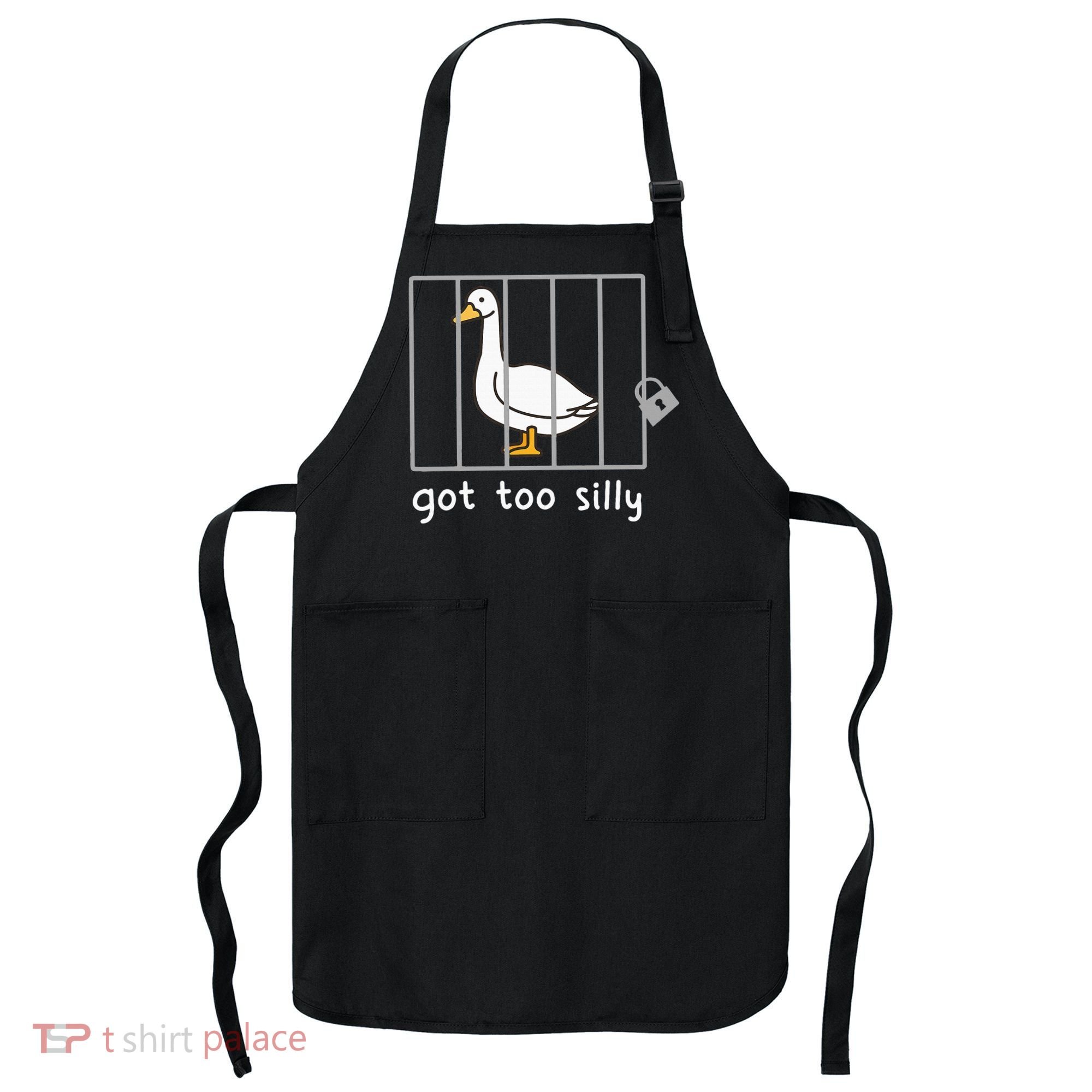 Funny Saying Duck Go To Silly Goose In Jail Apron