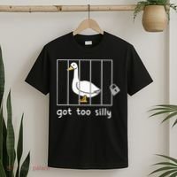 Funny Saying Duck Go To Silly Goose In Jail T-Shirt thumb 2