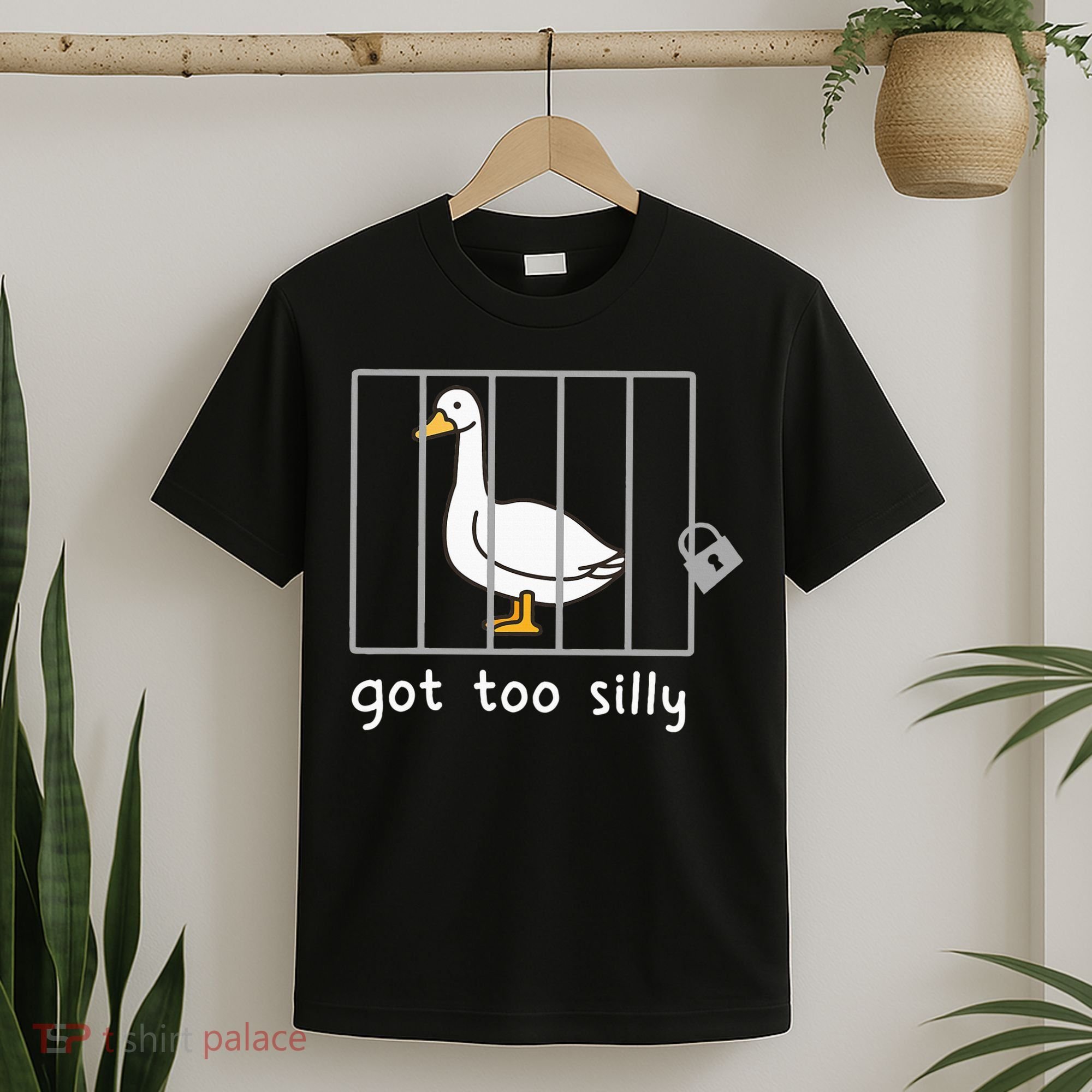 Funny Saying Duck Go To Silly Goose In Jail T-Shirt