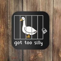 Funny Saying Duck Go To Silly Goose In Jail Coaster thumb 0
