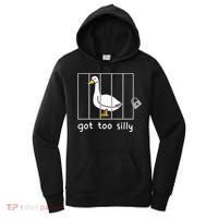 Funny Saying Duck Go To Silly Goose In Jail Women's Hoodie thumb 0