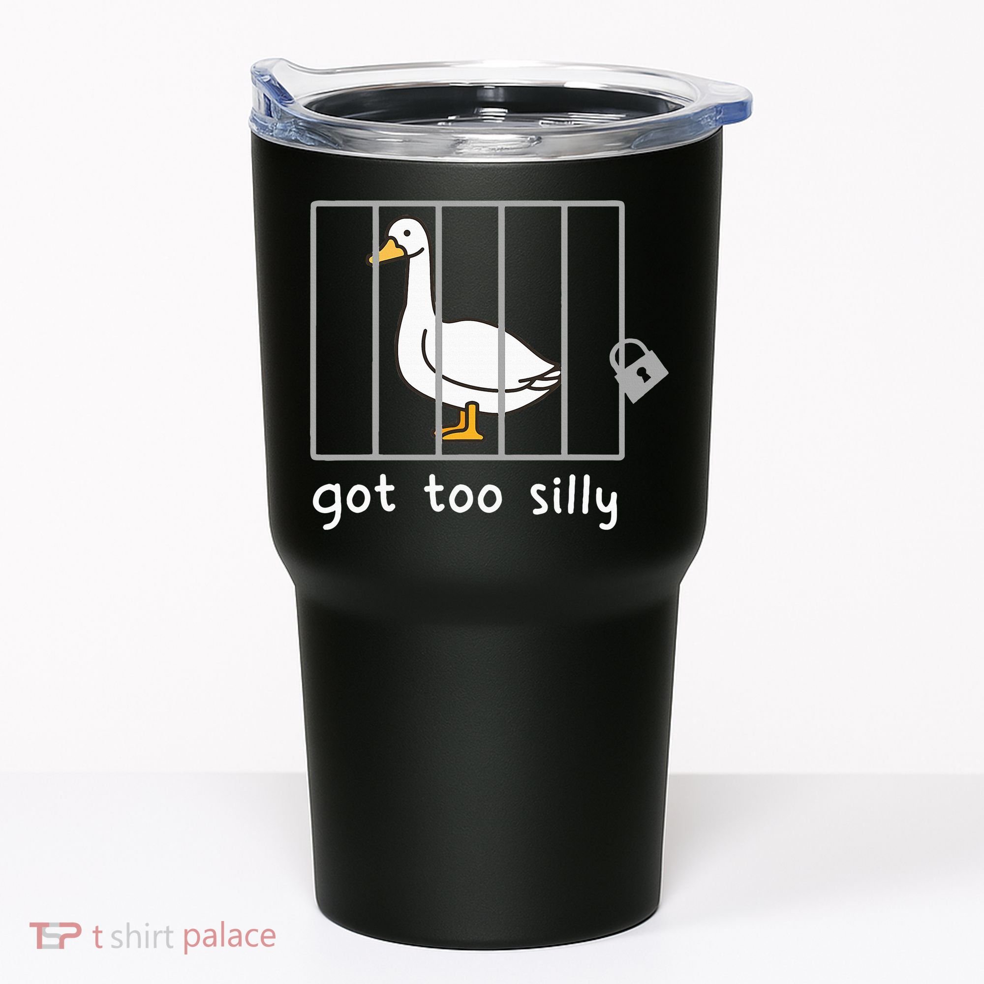 Funny Saying Duck Go To Silly Goose In Jail Tumbler