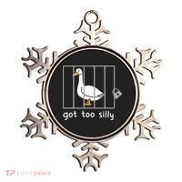 Funny Saying Duck Go To Silly Goose In Jail Ornament thumb 0