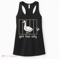 Funny Saying Duck Go To Silly Goose In Jail Women's Tank Top thumb 0