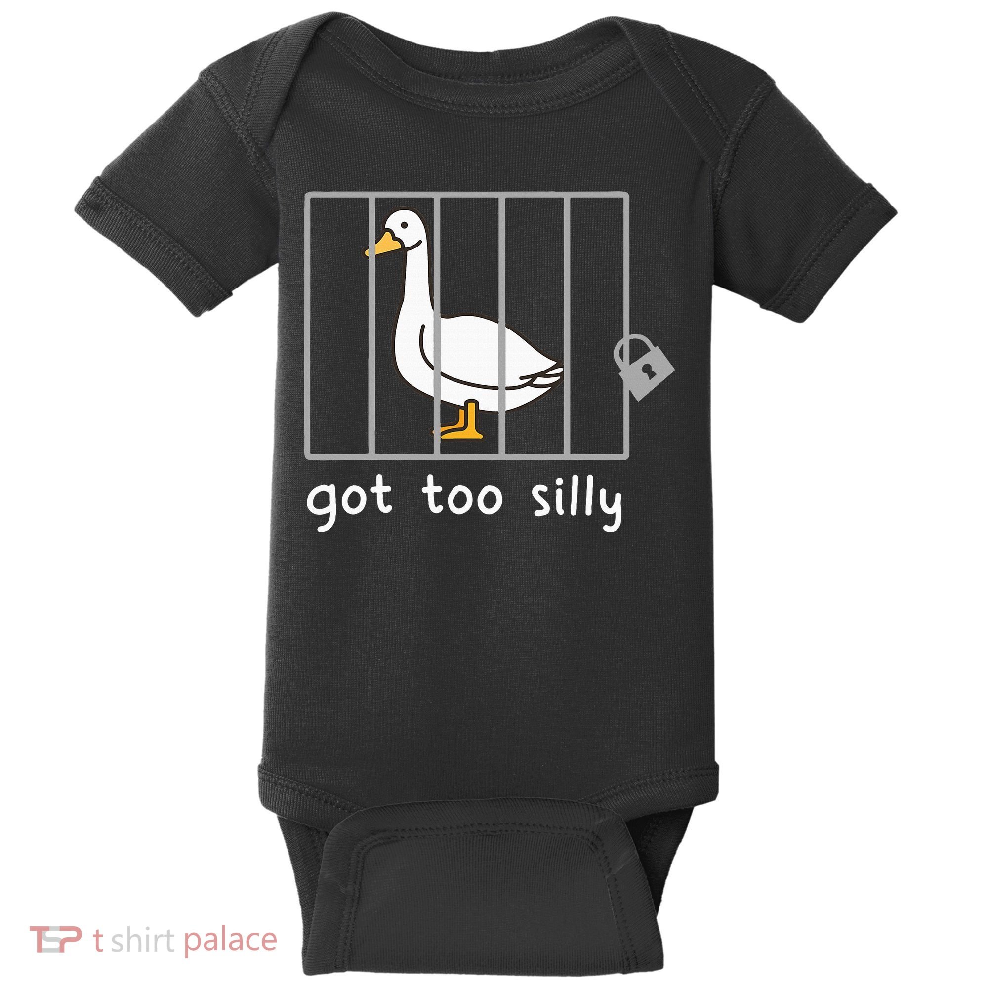 Funny Saying Duck Go To Silly Goose In Jail Baby Bodysuit
