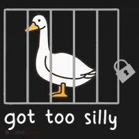 Funny Saying Duck Go To Silly Goose In Jail Baby Bodysuit thumb 2