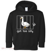 Funny Saying Duck Go To Silly Goose In Jail Toddler Hoodie thumb 0