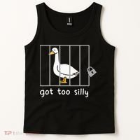 Funny Saying Duck Go To Silly Goose In Jail Tank Top thumb 2