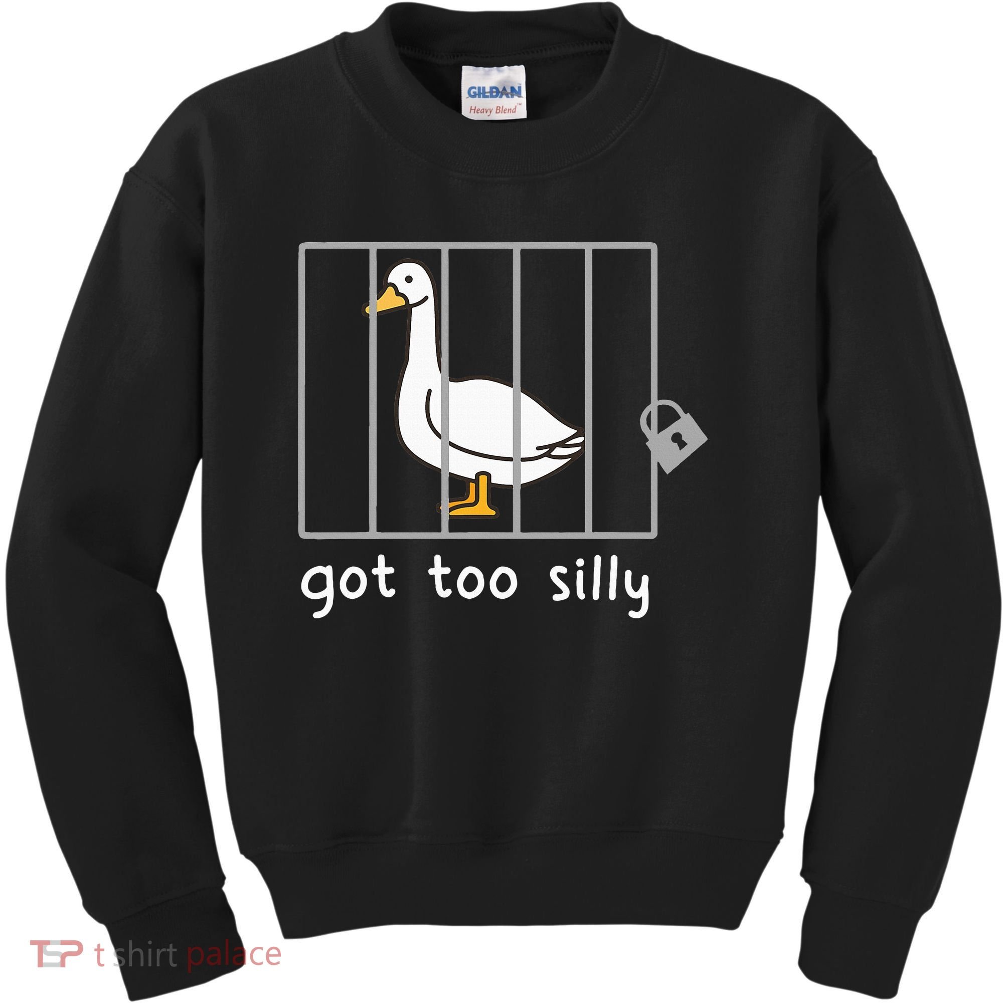 Funny Saying Duck Go To Silly Goose In Jail Kids Sweatshirt