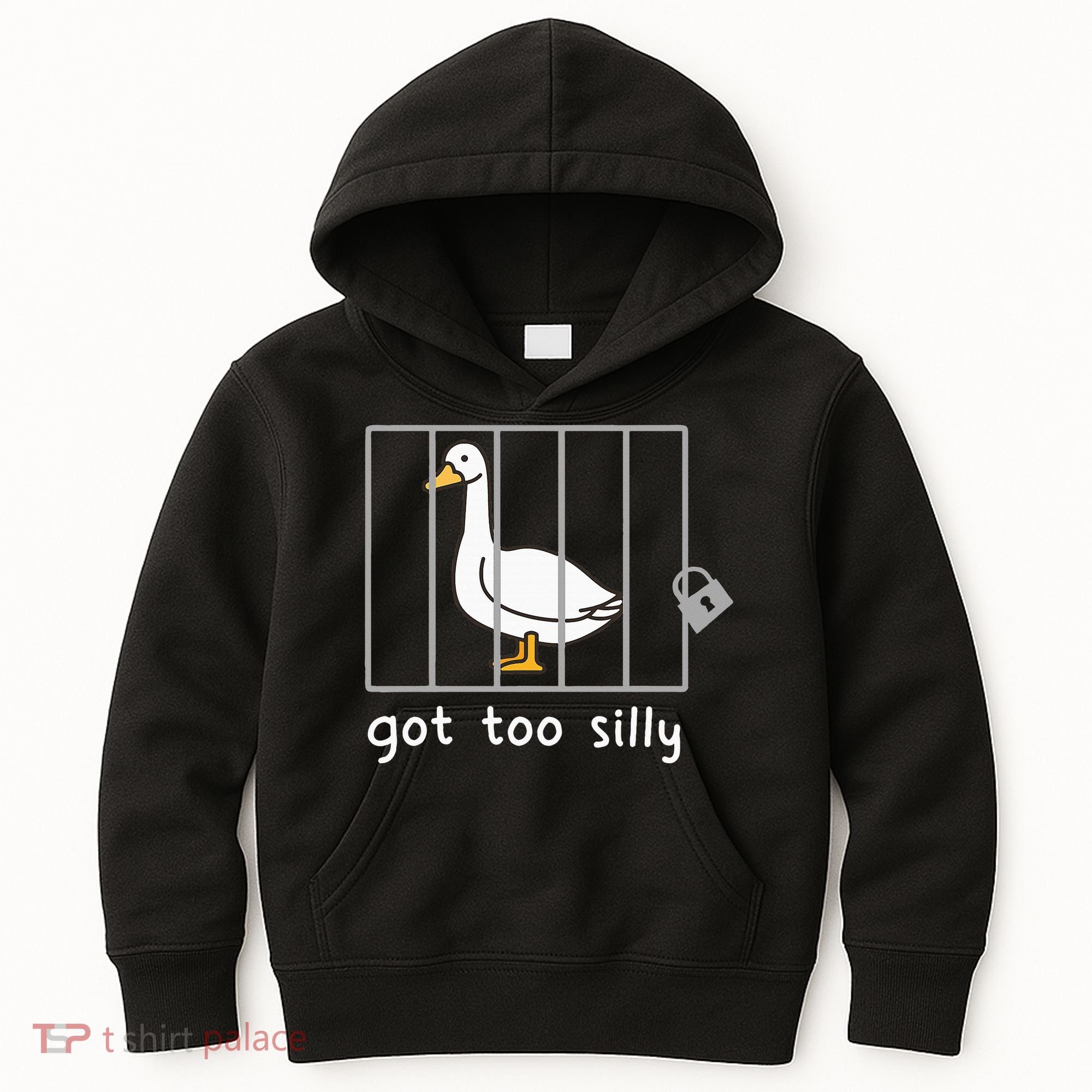 Funny Saying Duck Go To Silly Goose In Jail Kids Hoodie