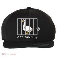 Funny Saying Duck Go To Silly Goose In Jail Wool Snapback Cap thumb 0