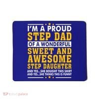 Funny Step Dad Gift Fathers Day Gift Step Daughter Stepdad Gift Mousepad thumb 0