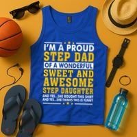 Funny Step Dad Gift Fathers Day Gift Step Daughter Stepdad Gift Tank Top thumb 4