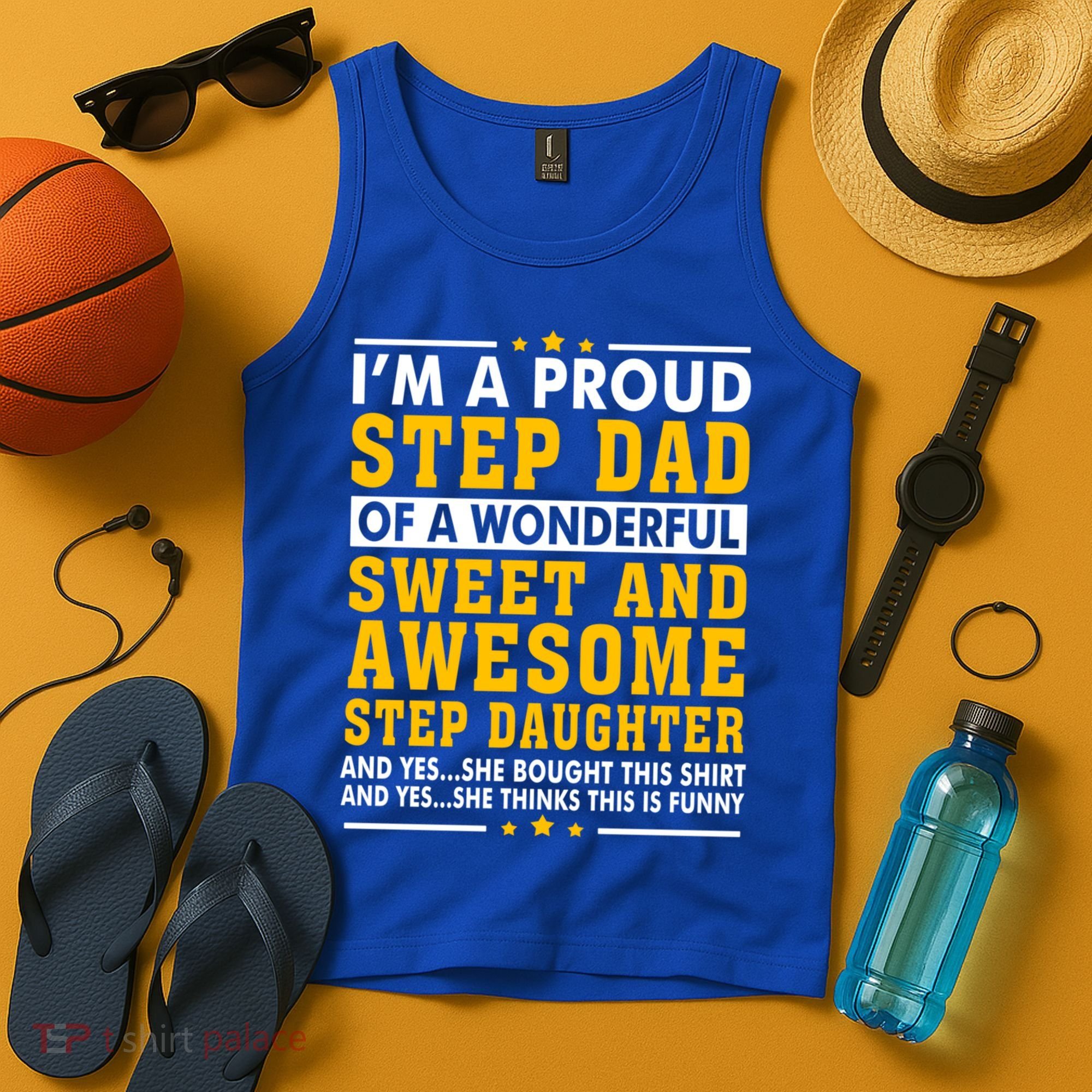Funny Step Dad Gift Fathers Day Gift Step Daughter Stepdad Gift Tank Top