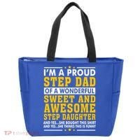 Funny Step Dad Gift Fathers Day Gift Step Daughter Stepdad Gift Tote Bag thumb 0
