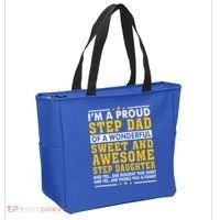Funny Step Dad Gift Fathers Day Gift Step Daughter Stepdad Gift Tote Bag thumb 2