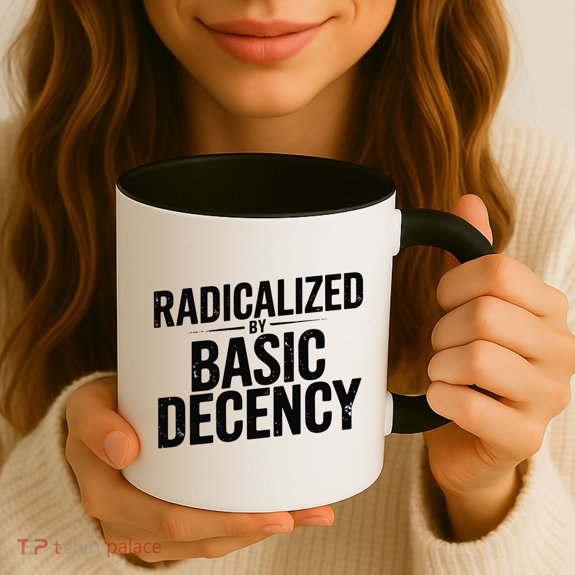 Funny Social Democracy Radicalized By Basic Decency Coffee Mug