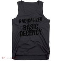 Funny Social Democracy Radicalized By Basic Decency Tank Top thumb 0