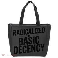 Funny Social Democracy Radicalized By Basic Decency Tote Bag thumb 0