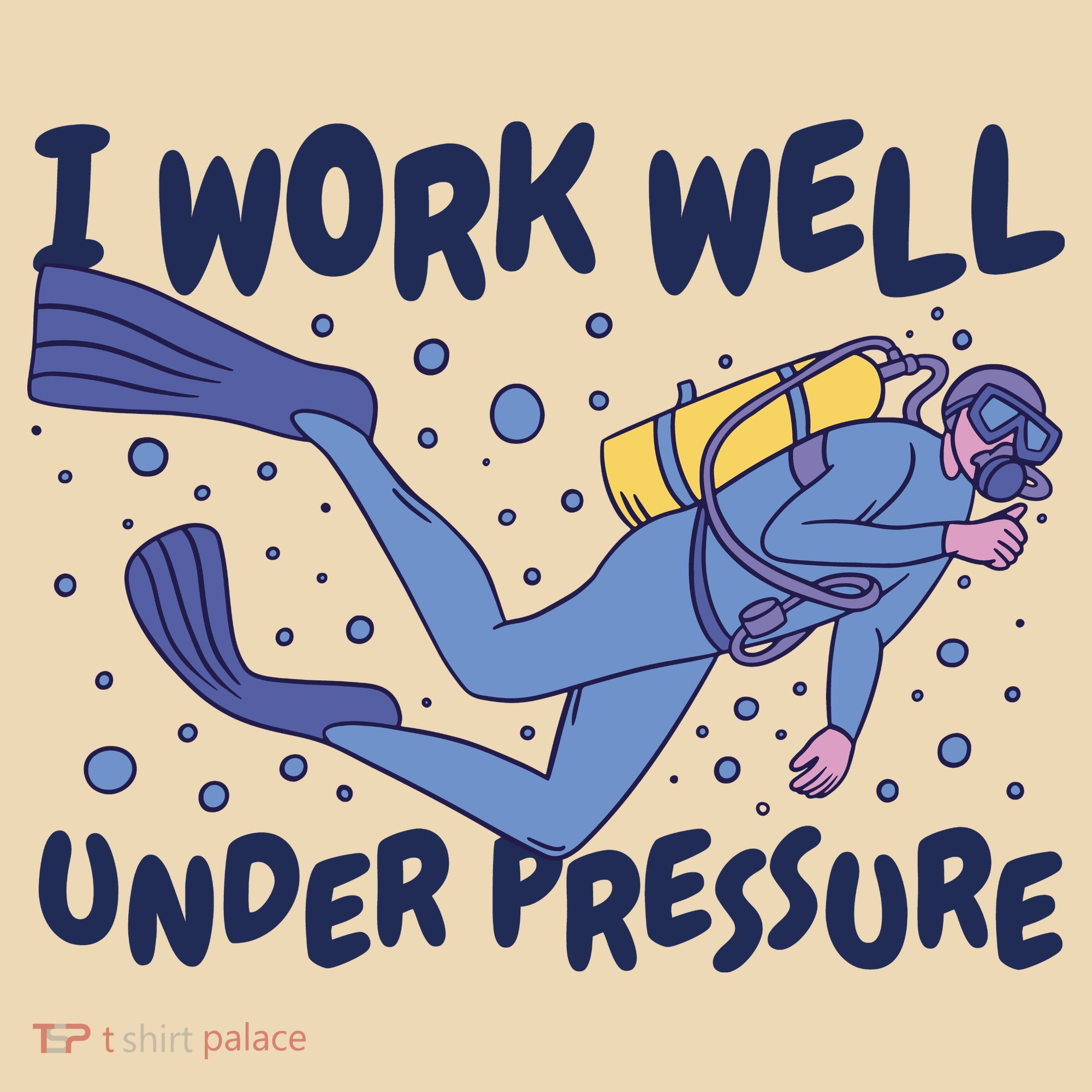 Funny Scuba Diving I Work Well Under Pressure Tote Bag
