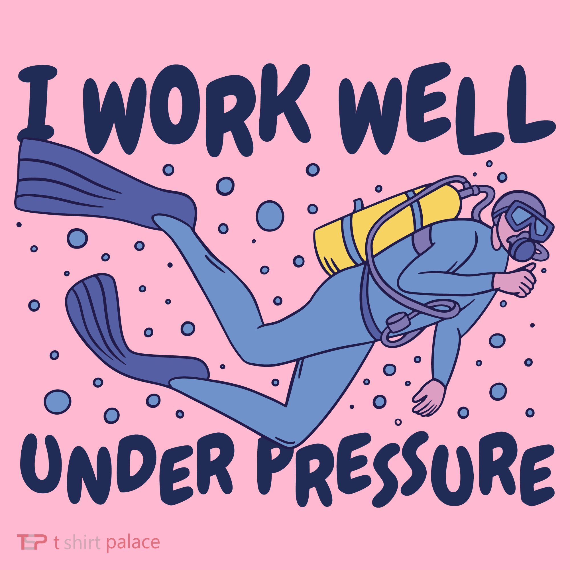 Funny Scuba Diving I Work Well Under Pressure Coaster