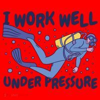 Funny Scuba Diving I Work Well Under Pressure Santa Hat thumb 1