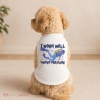 Funny Scuba Diving I Work Well Under Pressure Doggie Tank thumb 2