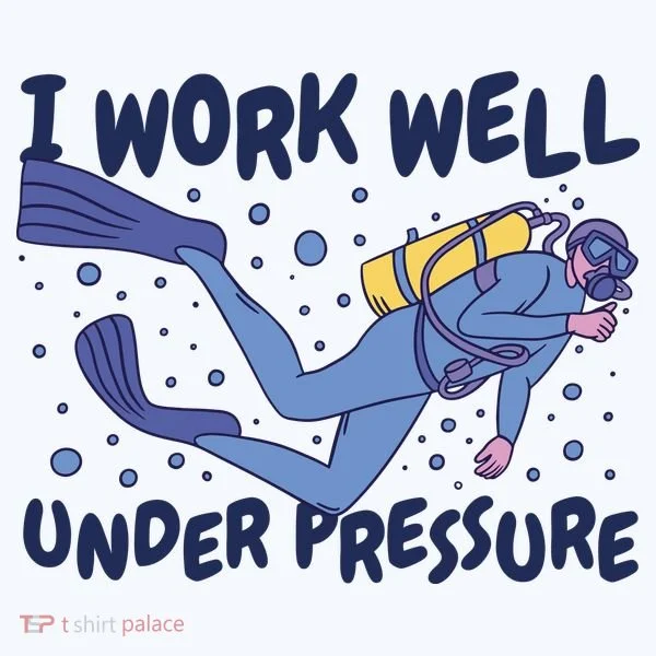 Funny Scuba Diving I Work Well Under Pressure Long Sleeve Shirt