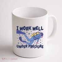 Funny Scuba Diving I Work Well Under Pressure Coffee Mug thumb 1