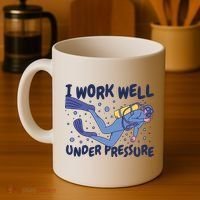 Funny Scuba Diving I Work Well Under Pressure Coffee Mug thumb 4