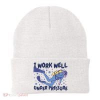 Funny Scuba Diving I Work Well Under Pressure Beanie thumb 0
