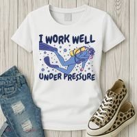 Funny Scuba Diving I Work Well Under Pressure Women's T-Shirt thumb 3