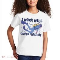Funny Scuba Diving I Work Well Under Pressure Kids T-Shirt thumb 2