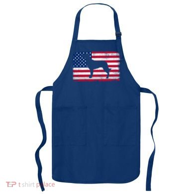 French Spaniel Dog Lover 4th Of July Patriotic American Flag Cute Gift Apron