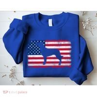 French Spaniel Dog Lover 4th Of July Patriotic American Flag Cute Gift Sweatshirt thumb 2