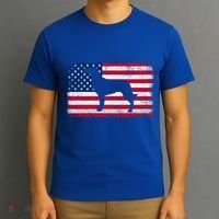 French Spaniel Dog Lover 4th Of July Patriotic American Flag Cute Gift T-Shirt thumb 3
