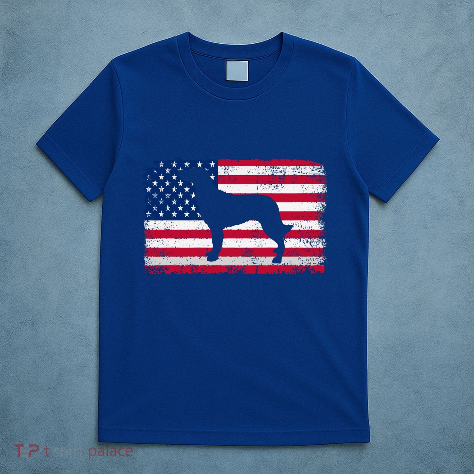 French Spaniel Dog Lover 4th Of July Patriotic American Flag Cute Gift T-Shirt