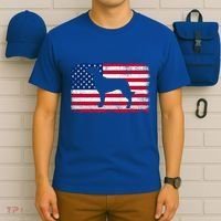 French Spaniel Dog Lover 4th Of July Patriotic American Flag Cute Gift T-Shirt thumb 6