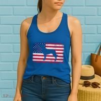 French Spaniel Dog Lover 4th Of July Patriotic American Flag Cute Gift Women's Tank Top thumb 2