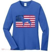French Spaniel Dog Lover 4th Of July Patriotic American Flag Cute Gift Women's Long Sleeve Shirt thumb 0