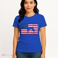 French Spaniel Dog Lover 4th Of July Patriotic American Flag Cute Gift Women's T-Shirt thumb 4