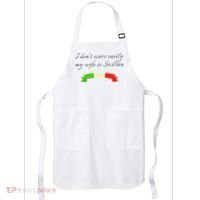 Funny Saying Don't Scare Easily My Wife Is Sicilian Dad Joke Apron thumb 0