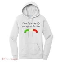 Funny Saying Don't Scare Easily My Wife Is Sicilian Dad Joke Women's Hoodie thumb 0