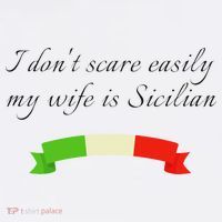 Funny Saying Don't Scare Easily My Wife Is Sicilian Dad Joke Women's Hoodie thumb 2