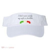 Funny Saying Don't Scare Easily My Wife Is Sicilian Dad Joke Visor thumb 0
