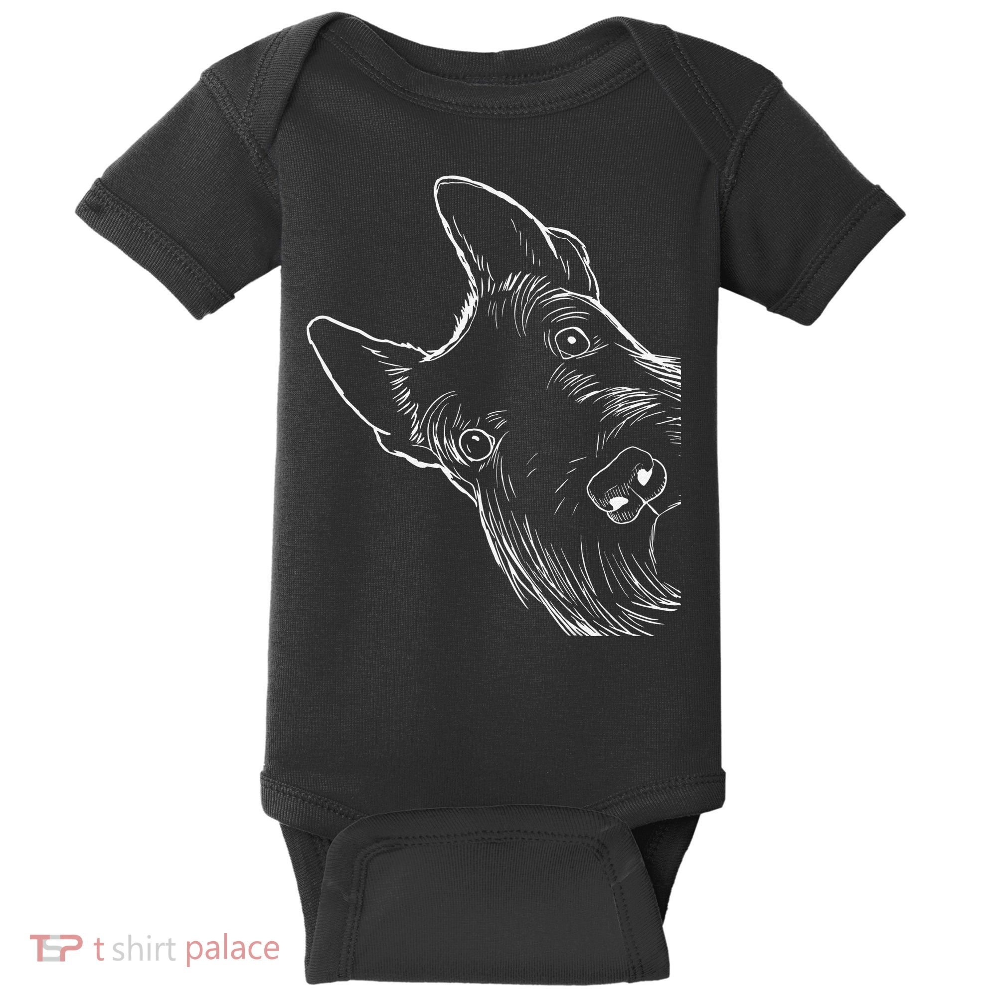 Funny Scottie Dog Scottish Terrier Baby Bodysuit