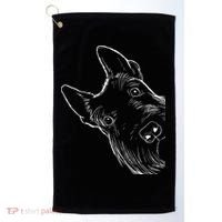 Funny Scottie Dog Scottish Terrier Golf Towel thumb 0