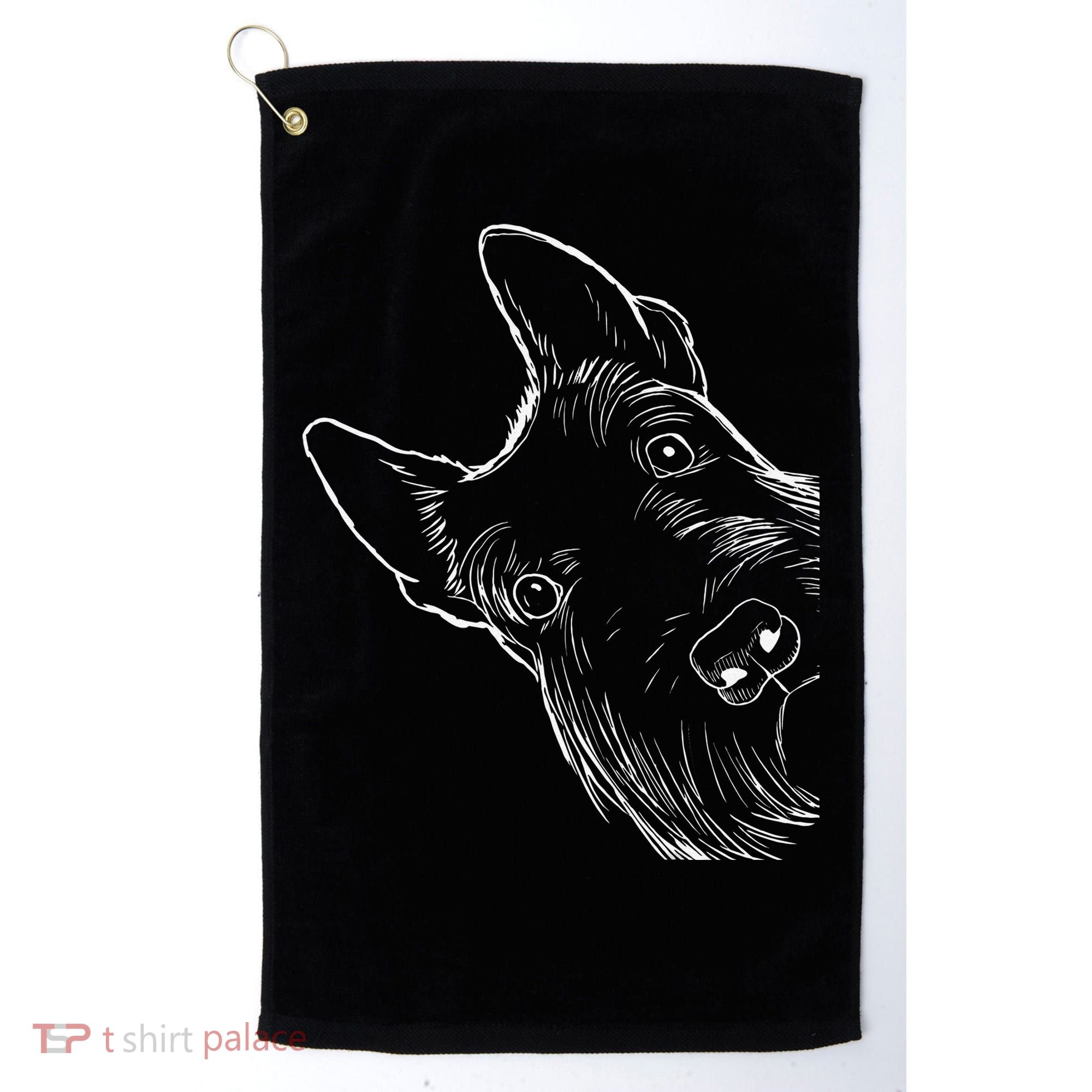 Funny Scottie Dog Scottish Terrier Golf Towel