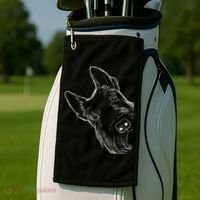 Funny Scottie Dog Scottish Terrier Golf Towel thumb 2